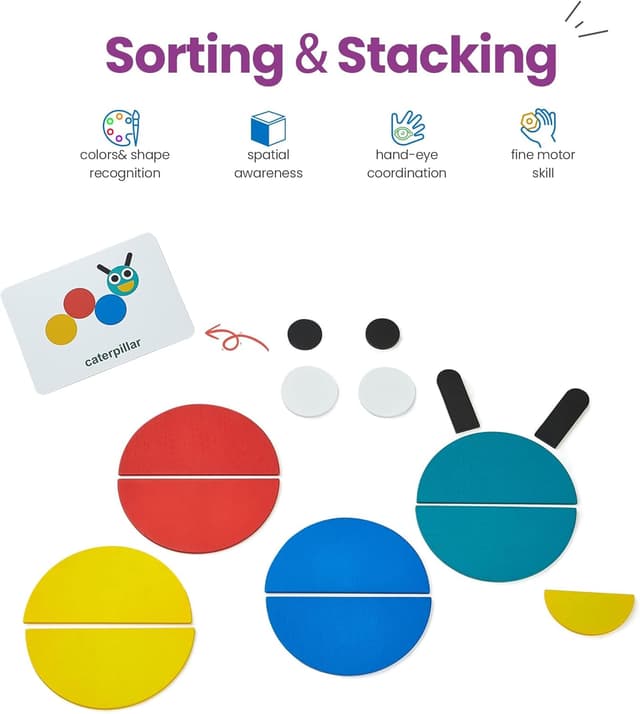 Thumbnail 1 de LiKee Wooden Shape Puzzles 36 blocks 🧩