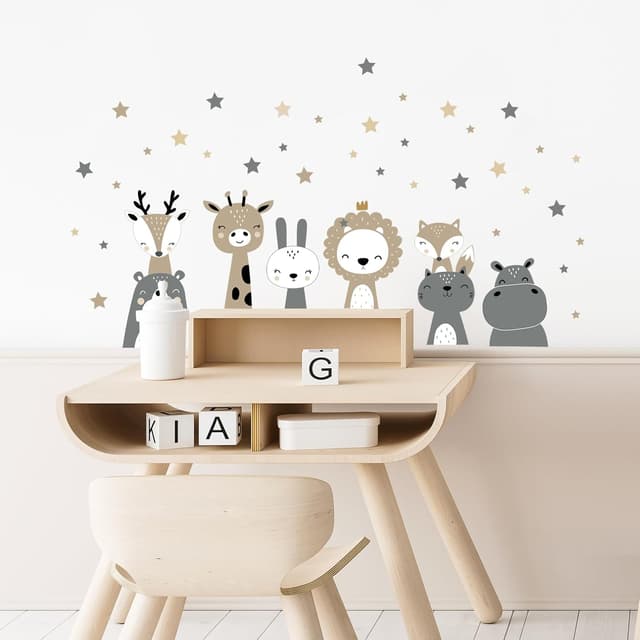 Detalle de Tanlaby Safari Dschungel-Tiere Wandtattoo für Kinder