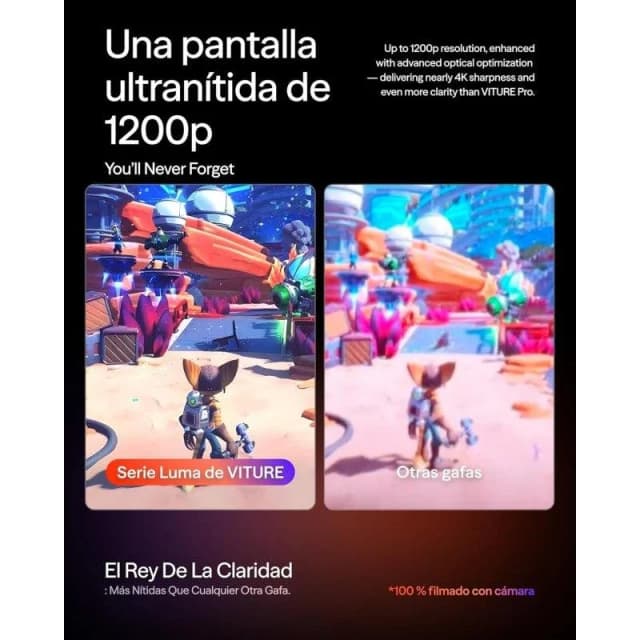 Detalle de Viture Luma Ultra XR 1200p 6DoF AR