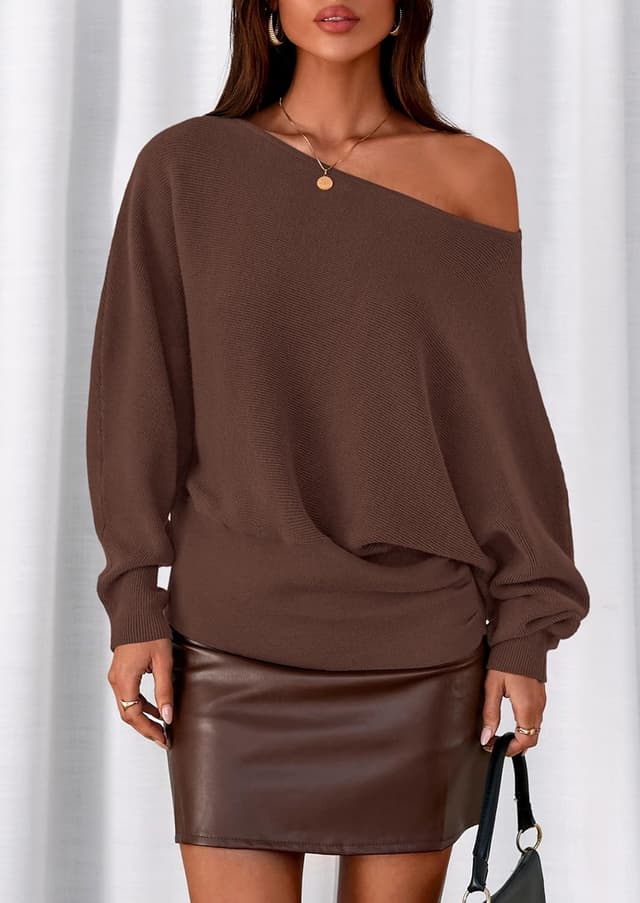 Thumbnail 6 de PRETTYGARDEN Women Off The Shoulder Sweater — off-shoulder ribbed knit pullover for fall and winter