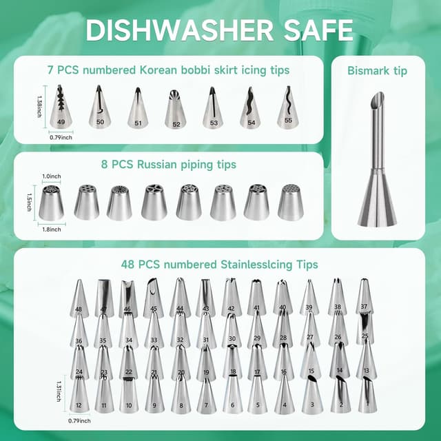 Detalle 2 de Cake Decorating Kit 137pc supplies for cakes 🎂