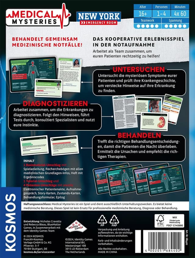 Detalle 2 de KOSMOS Medical Mysteries Rollenspiel ab 16 🎲
