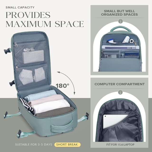 Thumbnail 4 de Hayayu zaino borsa cabina Easyjet 45x36x20 con tasche multiple e capacità 32L