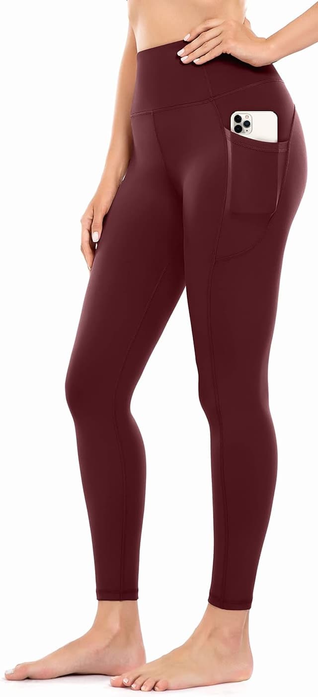 Detalle de OVRUNS women’s high-waist yoga leggings with pockets (tummy control)