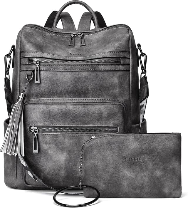Detalle de Shrrie Backpack Purse for Women – Convertible faux leather travel backpack bag