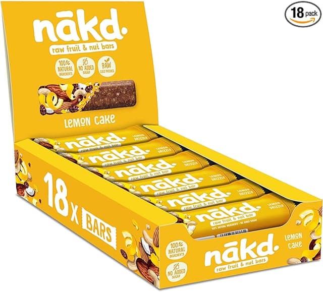 Detalle de Nākd Lemon Cake 🍋 Barritas Naturales Sin Azúcar 630g