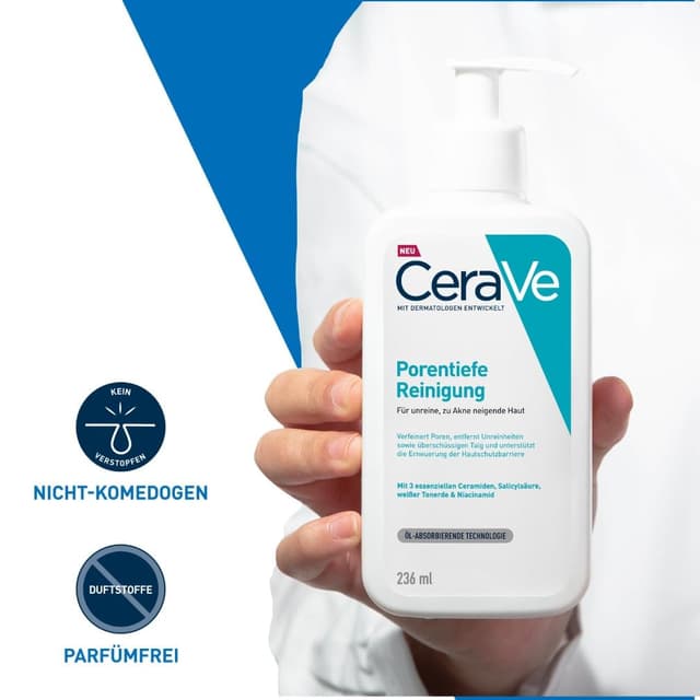 Thumbnail 2 de CeraVe Porentiefe Reinigungsgel (236 ml) – Gel gegen Unreinheiten & Mitesser