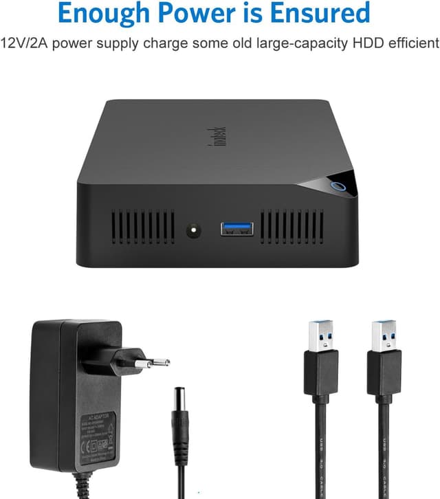 Detalle de Inateck 3,5" USB-3.0-Festplattengehäuse für SATA HDD/SSD bis 20 TB mit UASP