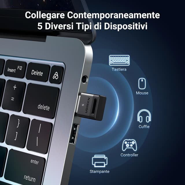 Thumbnail 4 de UGREEN Adattatore USB Bluetooth 5.3 per PC (dongle) Windows 11/10/8.1
