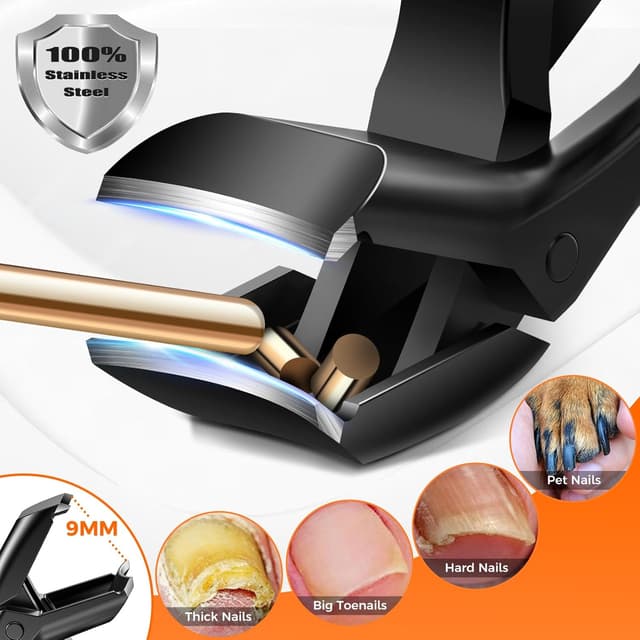 Detalle de DRMODE Toe Nail Clippers for Thick Nails, angled head