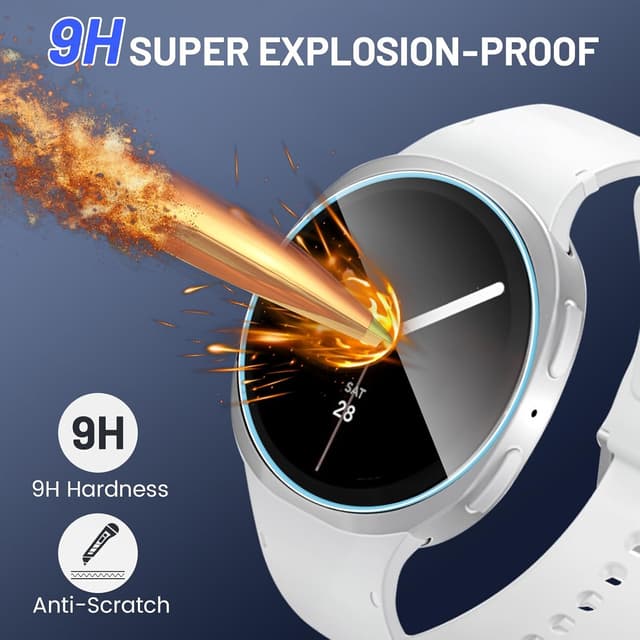 Detalle de TQLGY Screen Protector for Samsung Galaxy Watch 8 40mm — 6-pack