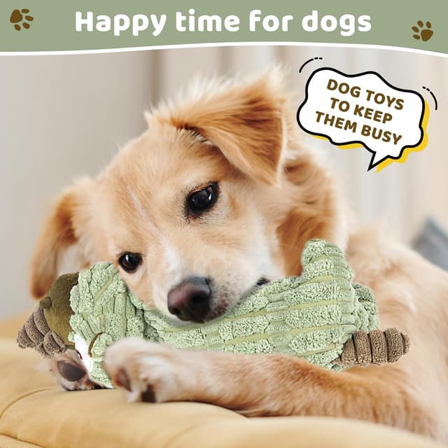 Thumbnail 6 de LIINOOVATE Rhino Plush Squeaky Dog Toy for Large Dogs (Christmas-style lamb/chop plush)