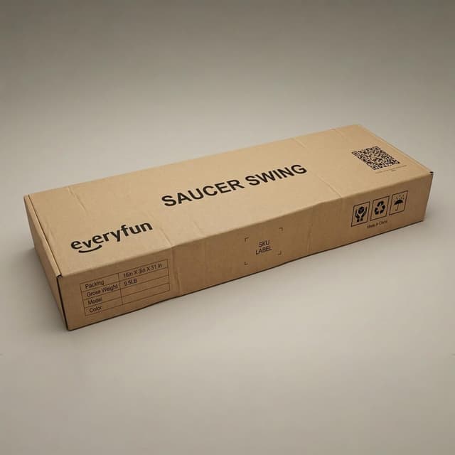 Thumbnail 6 de Everyfun 43" Saucer Tree Swing (Waterproof, Adjustable Straps) – 700 lbs Capacity, Cobalt Blue