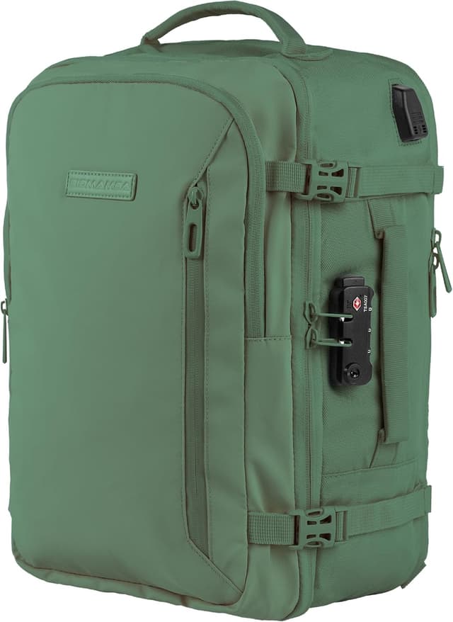 Detalle de Zaino Bagaglio A Mano 40x20x25 Ryanair Easyjet 20L Zaino Borsa Verde Militare