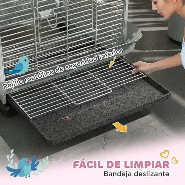 Thumbnail 4 de PawHut Jaula para Pájaros 79x73x146 cm