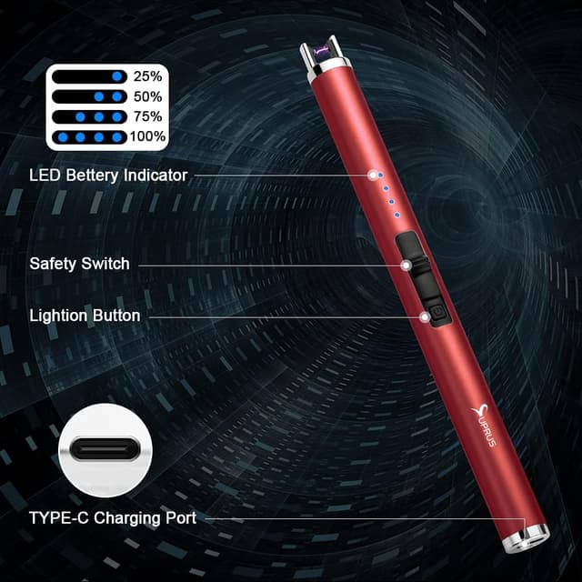 Detalle 2 de SUPRUS Candle Lighter Rechargeable USB 1