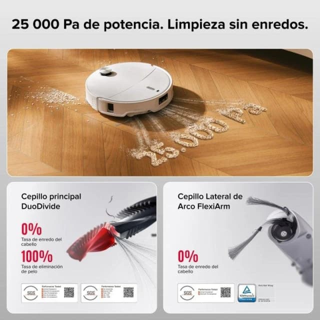 Detalle 2 de Roborock Qrevo Curv 2 Pro 25.000 Pa 🤖