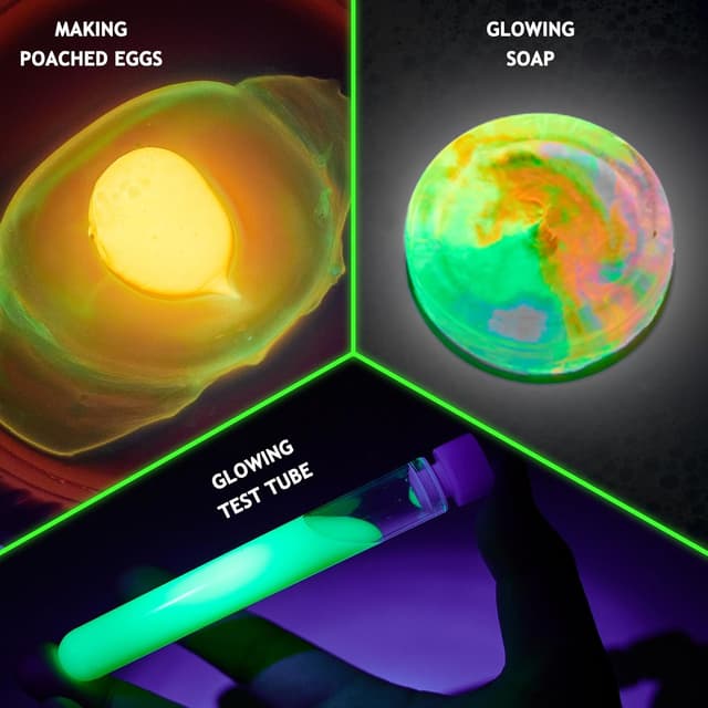 Detalle de Greek Science 75+ leuchtende Experimente im Dunkeln – Glow-in-the-Dark Science Kit für Kinder (8–12)