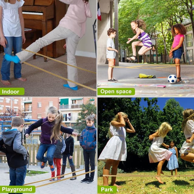 Detalle de Gummitwist Kinder Set 4 m für Hüpfer