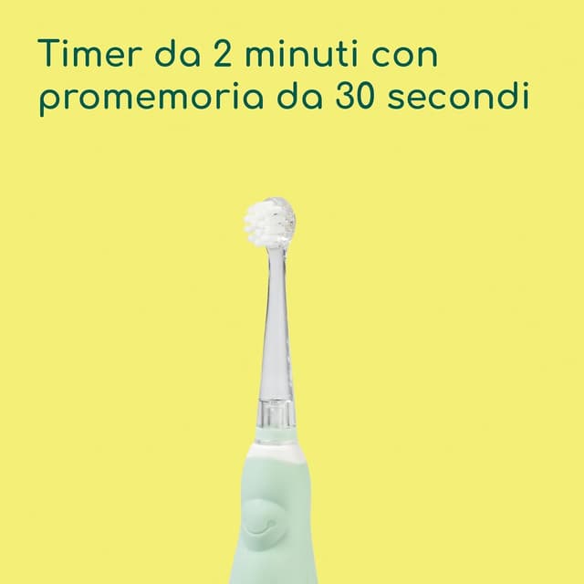 Detalle 2 de Bebeconfort Spazzolino Elettrico Bambini da 18 mesi con 8 testine, timer smart e luci LED