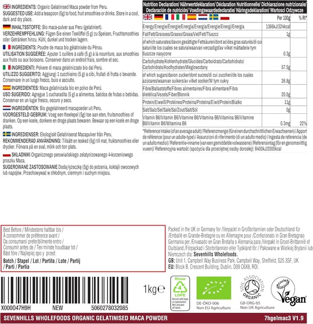 Thumbnail 1 de Maca gelatinizzata 1kg Sevenhills