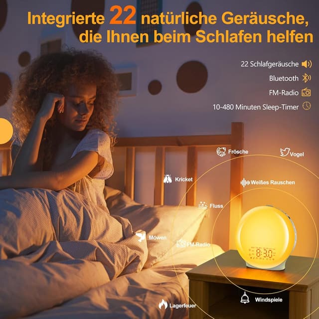 Thumbnail 2 de Suright Bluetooth Lichtwecker Wake Up Light