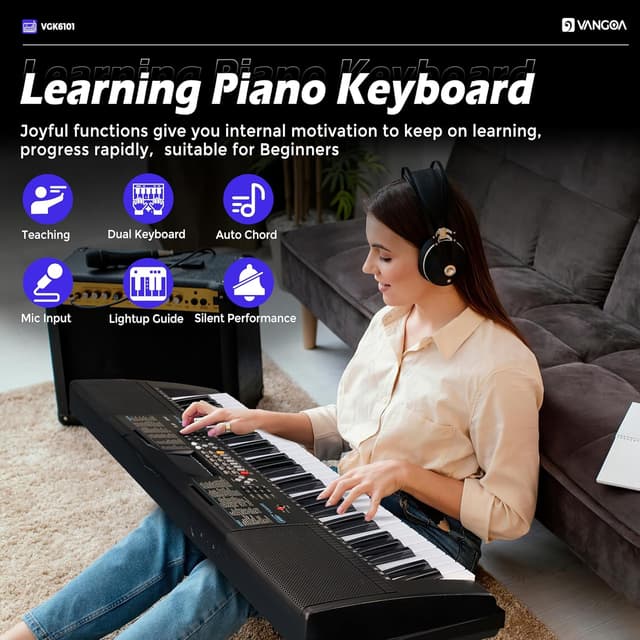Thumbnail 4 de Vangoa VGK6101 61-Key Electric Piano Keyboard 🎹