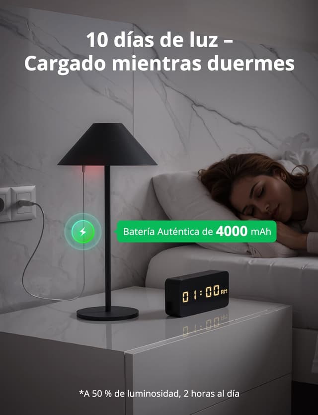 Detalle 2 de Bojim Lamparas de Mesita 4000 mAh 🌙