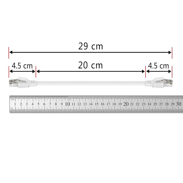 Detalle 2 de Ercielook LAN-Kabel 0,2 m (5er-Set) – Cat8, 40 Gbit/s, wetterfest & UV-beständig