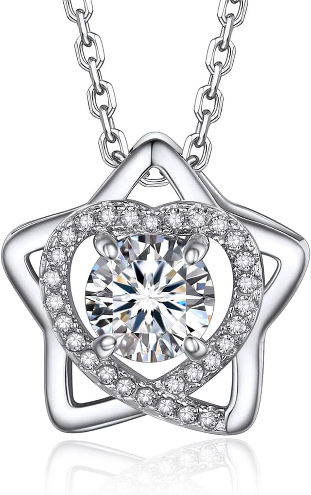 Detalle de MomentWish moissanite necklace 1-2 carat