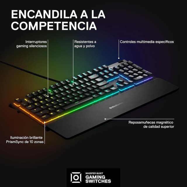Thumbnail 2 de SteelSeries Apex 3 teclado gaming RGB