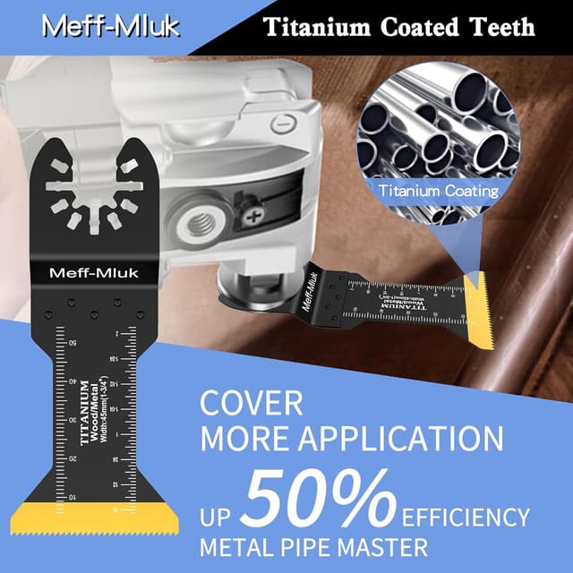 Detalle 2 de Meff-Mluk Titanium oscillating blades 15 pcs