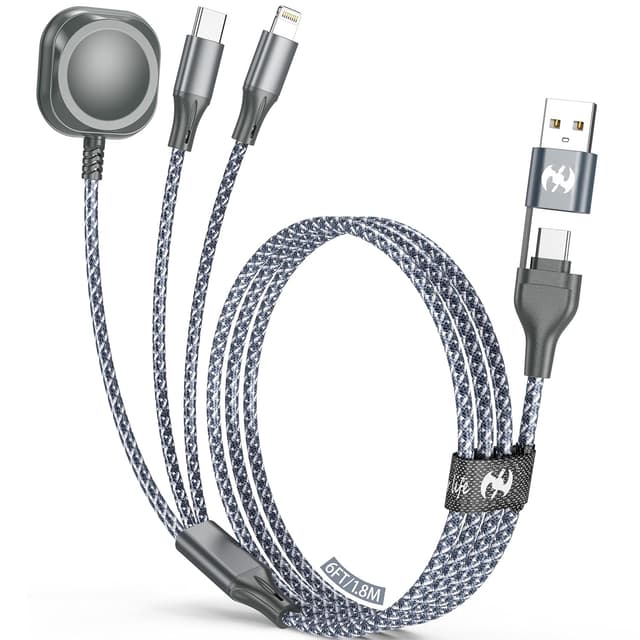 Detalle de Multi Charging Cable 6FT 3 in 2 Charger