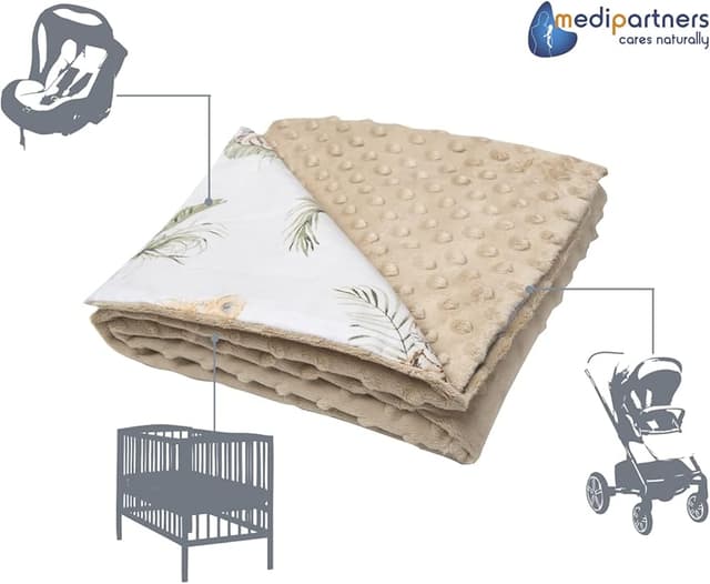 Thumbnail 3 de Medi Partners Manta para bebé 75x100 cm Safari beige 🧸