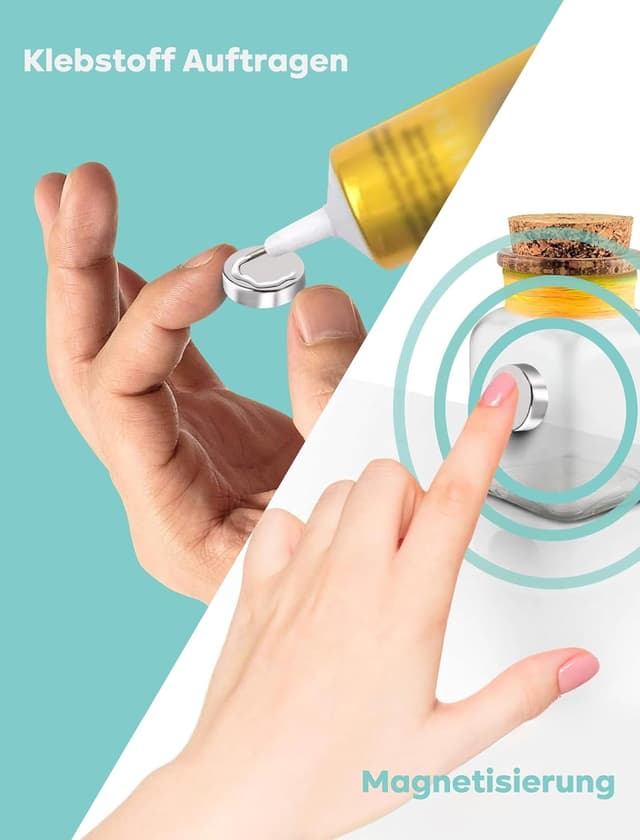 Detalle 2 de 50x Neodym-Magnete Miangsy (10 x 3 mm) für Magnettafel, Kühlschrank und DIY