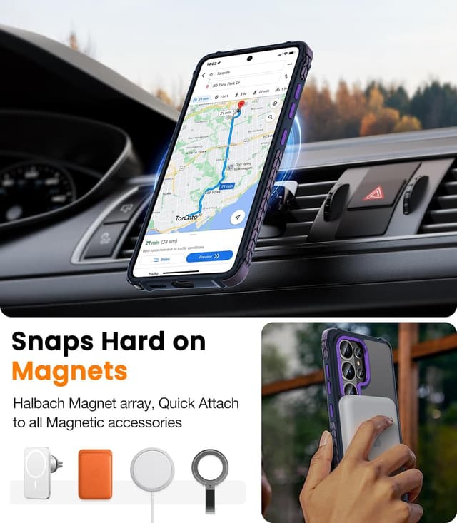 Detalle 2 de DEERLAMN Strong Magnetic Case for Samsung S26 Ultra 6.9-inch