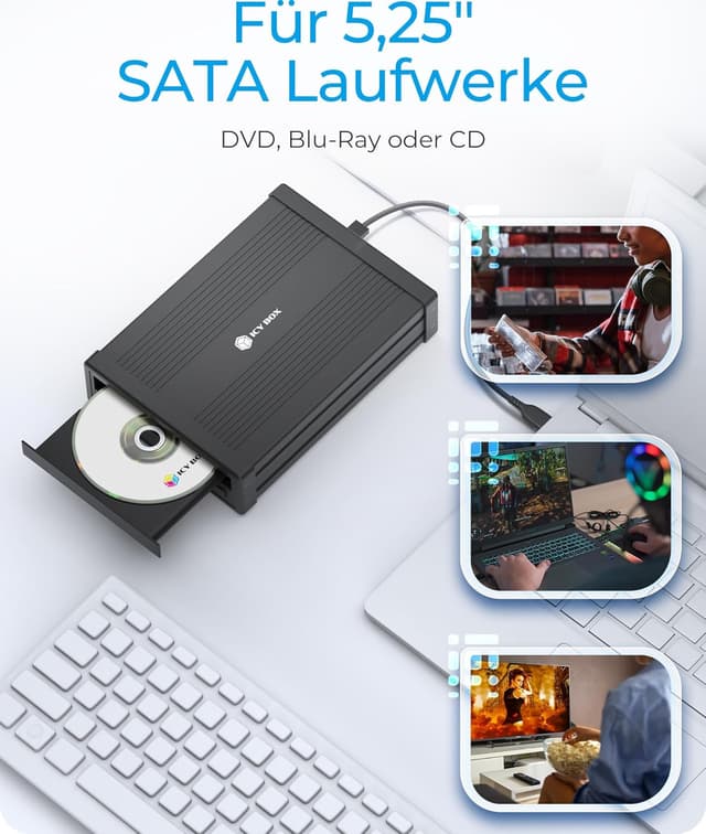 Thumbnail 1 de ICY BOX IB-525-U3 boîtier externe 5,25 pouces