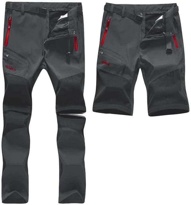 Detalle de SANMIO pantaloni trekking uomo convertibili softshell, asciugatura veloce e rimovibili