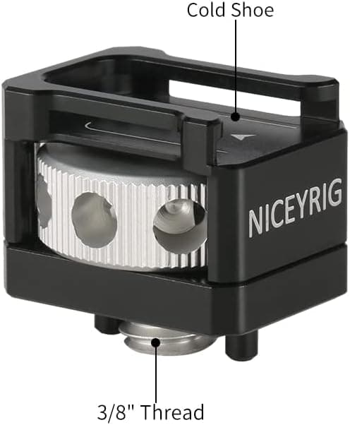 Thumbnail 2 de NICEYRIG Cold Shoe Clamp Mount Adapter 3/8"