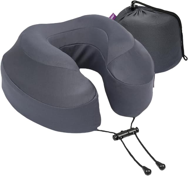 Detalle de Cabeau Evolution Plus Travel Neck Pillow with dual-density memory foam support (Slate)