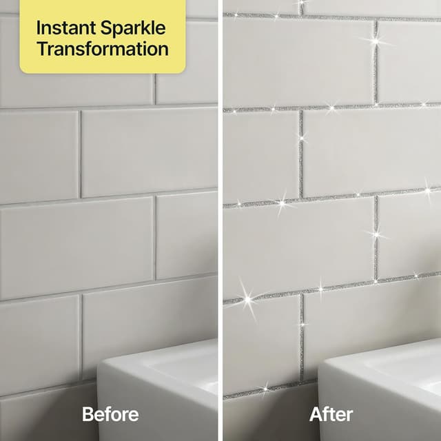 Detalle 2 de Hemway Champagne Gold Glitter Grout Additive (100g) for Sparkly Tile Grout Lines