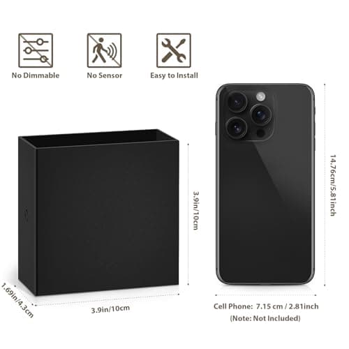 Detalle 2 de KYOTECH aplique de pared LED IP65 12W (2 uds), luz blanco cálido 3000K, exterior e interior