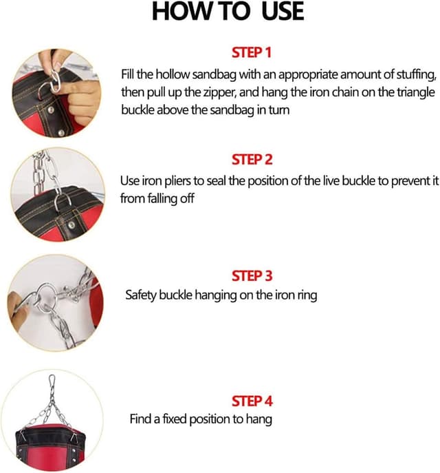 Thumbnail 4 de Sfeexun Sac de Boxe Suspendu 100–120 cm