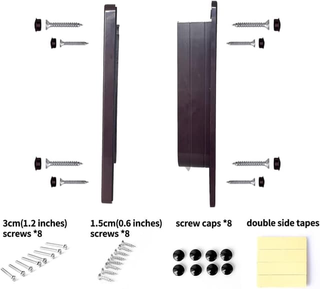 Thumbnail 6 de Easy Joy 4 Way Locking Cat Flap Medium with Magnets (Brown) — quiet manual pet door for cats and small dogs