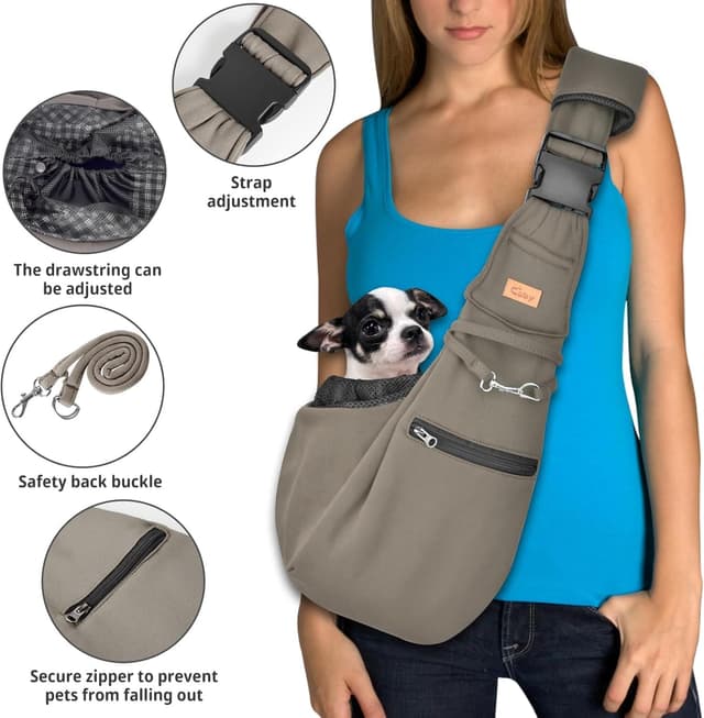 Thumbnail 4 de CUBY Puppy Carrier adjustable sling for small dogs
