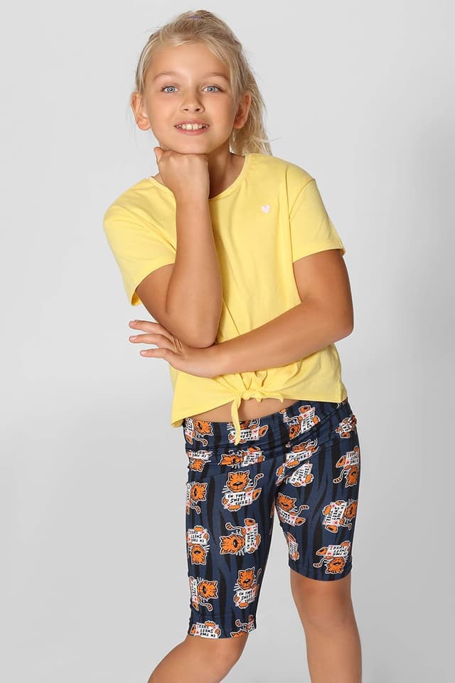 Detalle 2 de Legging court en coton enfant Merry Style MS10-406 pour sport et été