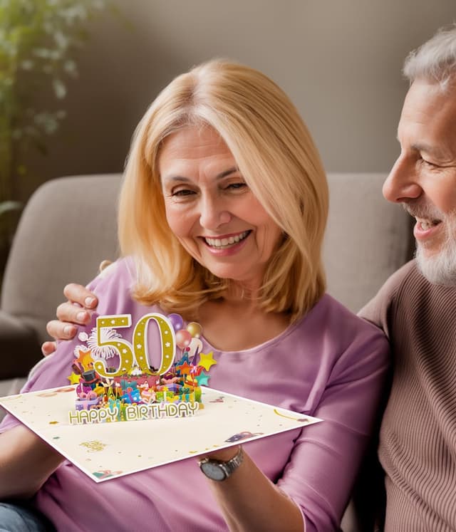 Thumbnail 5 de Magic Ants 50 Geburtstagskarte, 3D Pop-Up