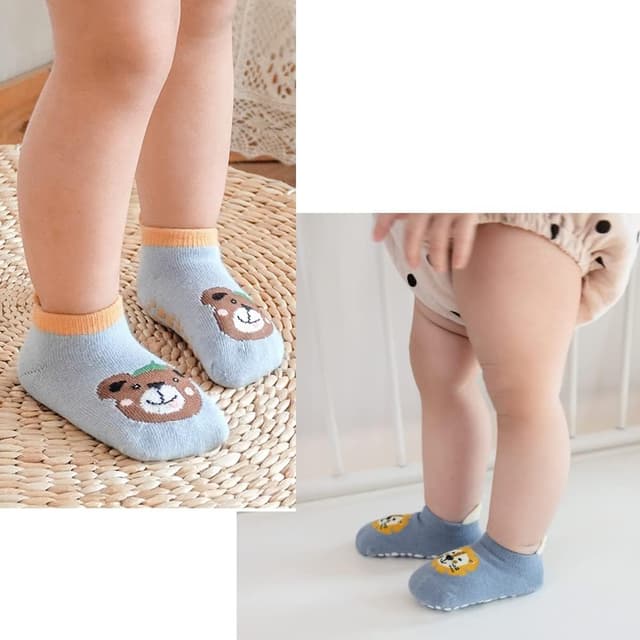 Thumbnail 6 de Exemaba Baby non-slip grips ankle socks (5 pairs) for toddlers – cartoon anti-skid for boys & girls
