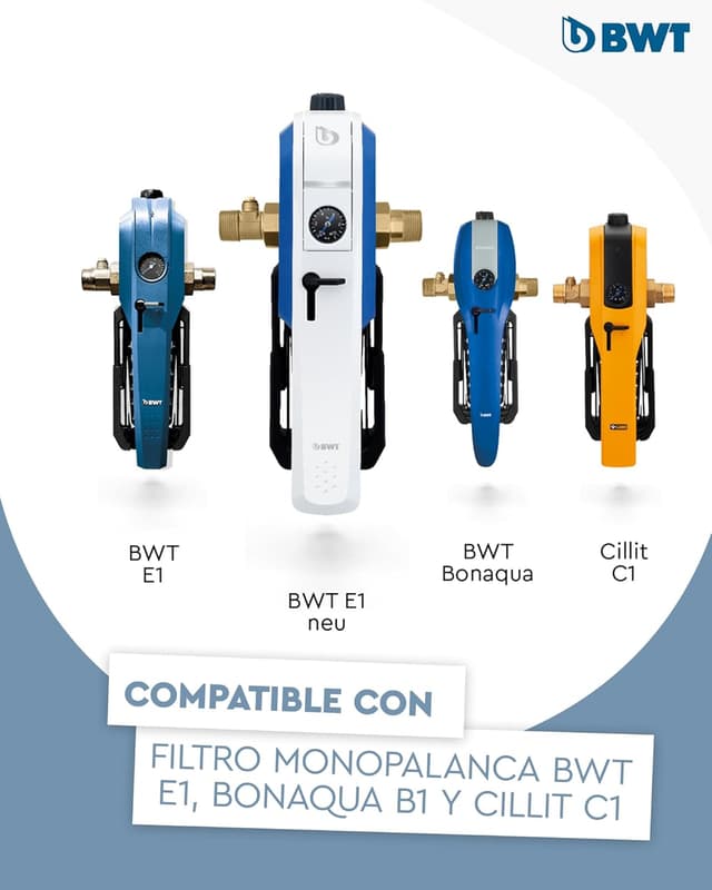 Detalle 2 de BWT E1 Filtro de una palanca - 2 Elementos filtrantes 💧