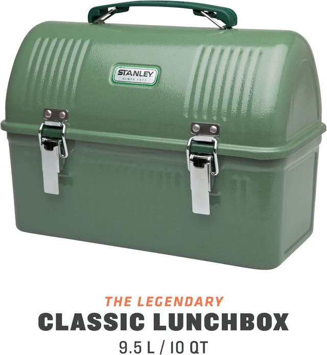Detalle 2 de Stanley Classic Lunch Box 9.5L Hammertone Green 🥪